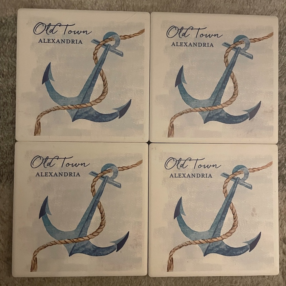 Ceramic Old Town, Alexandria Coasters